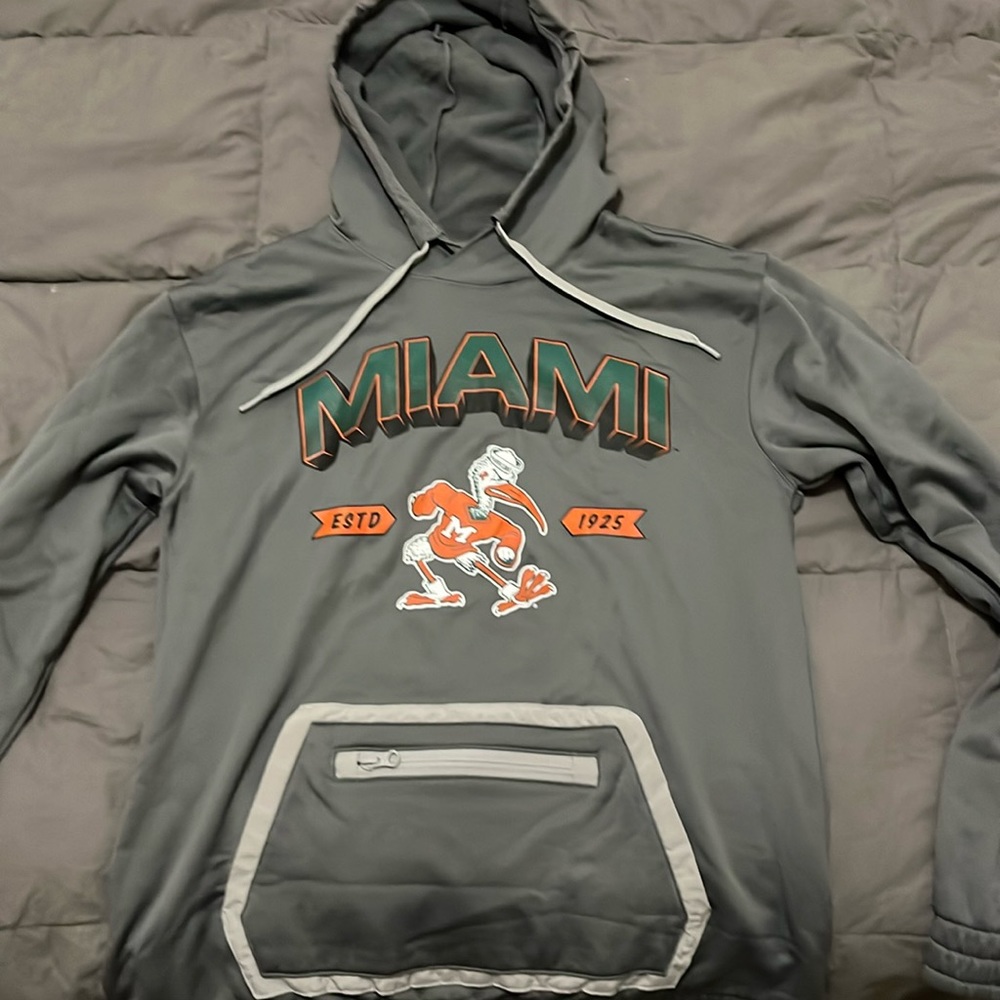 Adidas University of Miami Hooded sweatshirt. Brand new. Rare